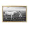 Stupell Industries Her White Horse Floating Frame, design by Ata Alishahi